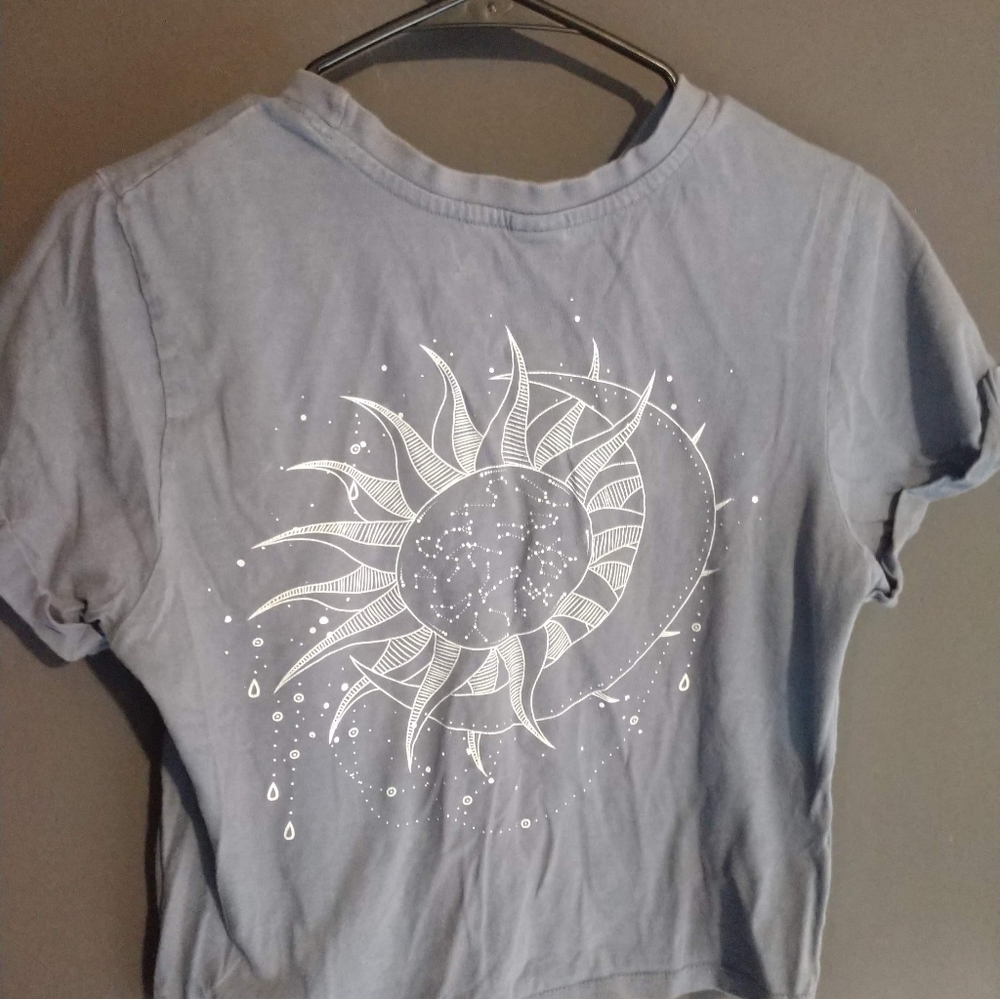 Vibe N' Blue/Gray Astronomical Crop Top